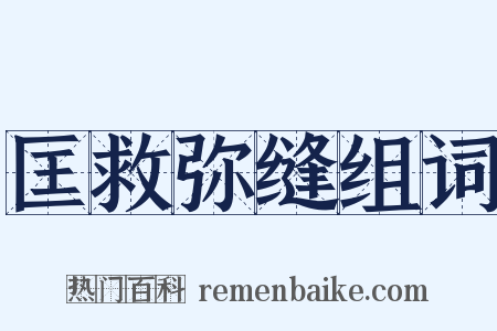 匡救弥缝组词是什么意思的图片